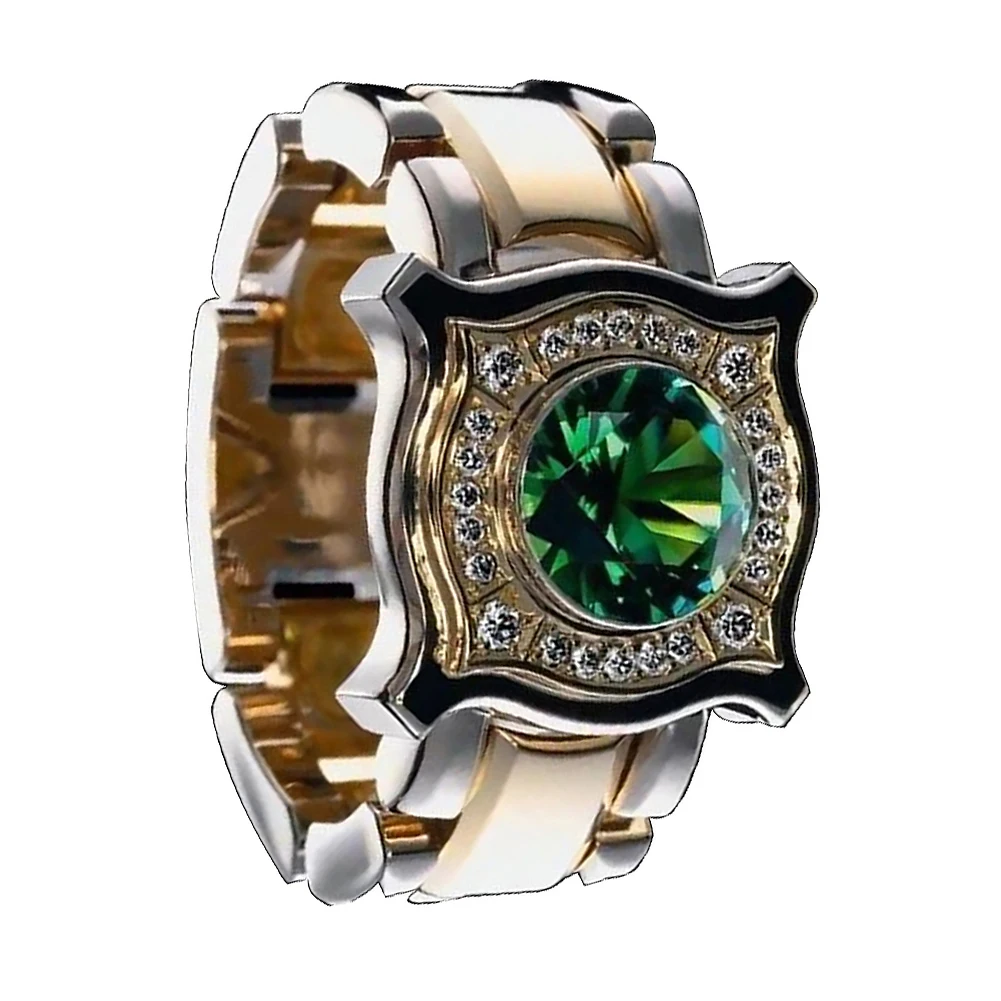 Модные мужские круглые стразы ювелирные изделия обручальное кольцо в этническом