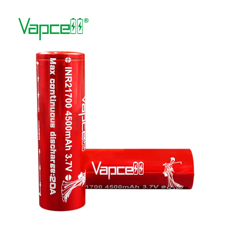 Оригинальный аккумулятор Vapcell INR 21700 4500 мАч 20 А литий-ионная батарея высокой