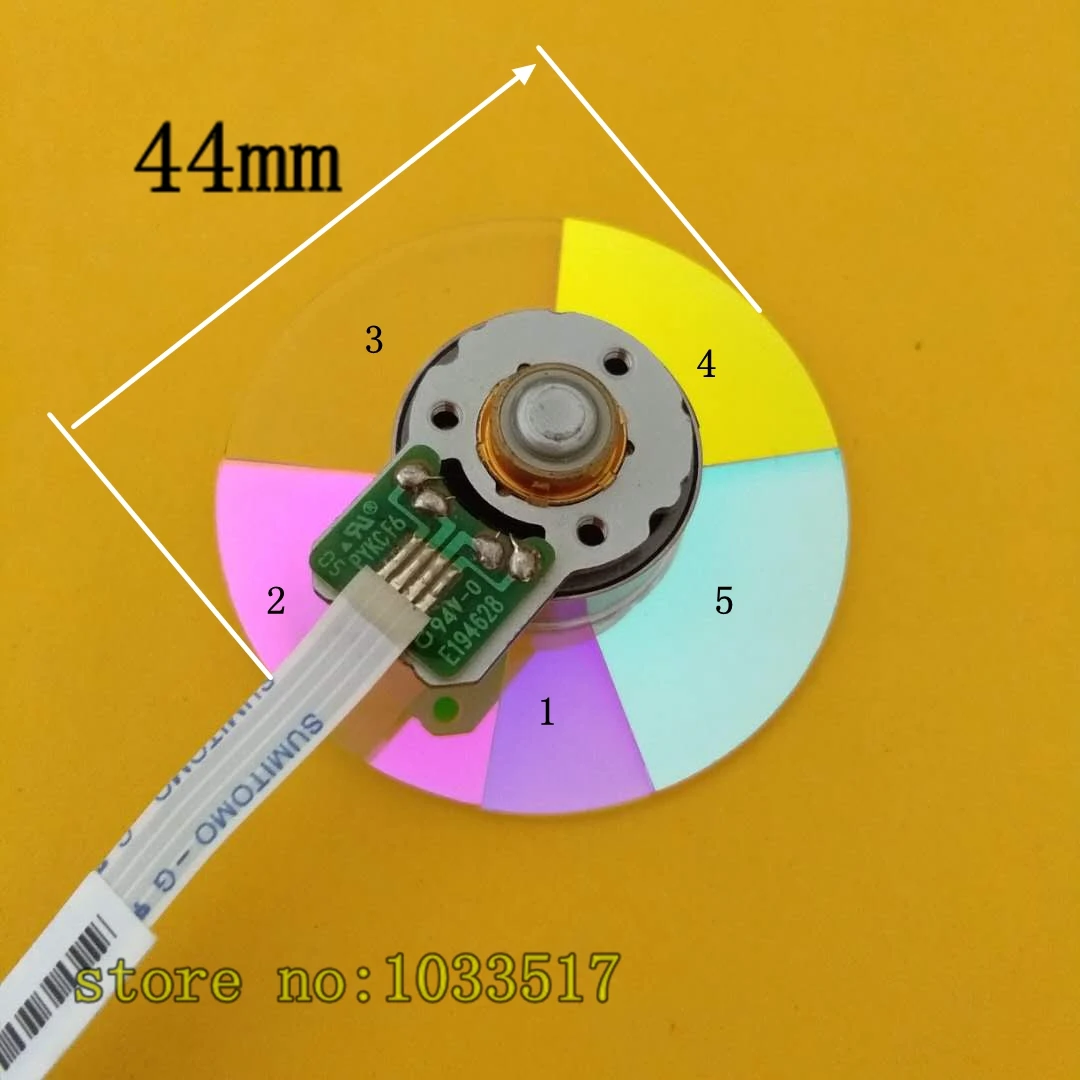 

100% NEW 5 Segmento Projector Color Wheel for optoma EX762 Projector 44mm