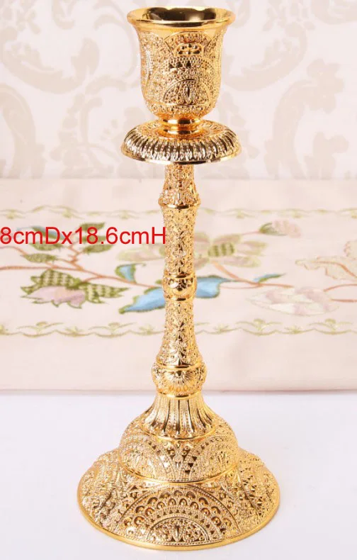 Роскошный металлический канделябр, полированный Золотой подсвечник, подсвечник при свечах, ужин, свадебный подарок, домашний Свадебный декор, B523