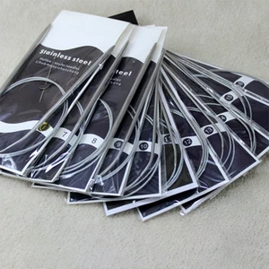 Круговые вязальные булавки спицы для вязания ткачество из нержавеющей стали, 1 шт., инструменты для шитья спицы для вязания