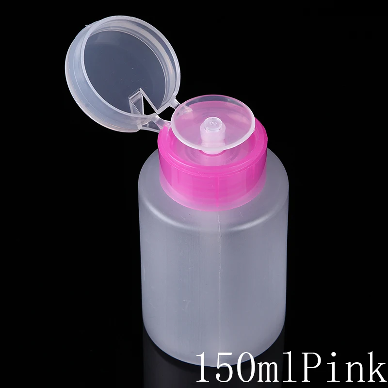 150ml Pink Monja 75/150/200/210 мл дизайн ногтей мини дозатор пустые бутылки Акриловая гель для снятия лака чистые жидкие контейнер для хранения - Цвет: 150ml Pink