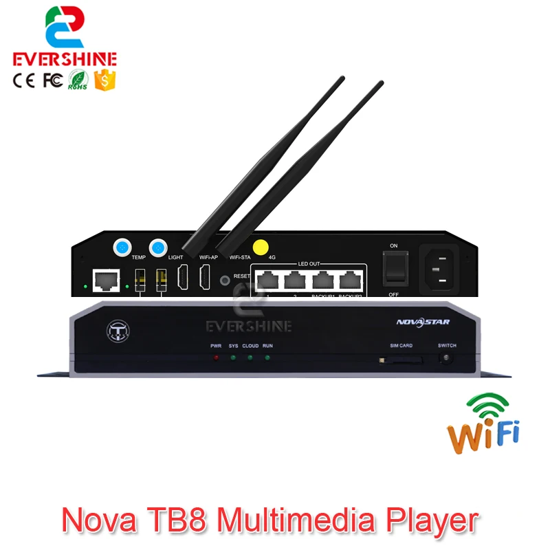 

Novastar Taurus Series Multimedia Player TB1/TB2/TB3/TB6/TB8 Support Dual WiFi Mode And Switching Synchronous And Asynchronous