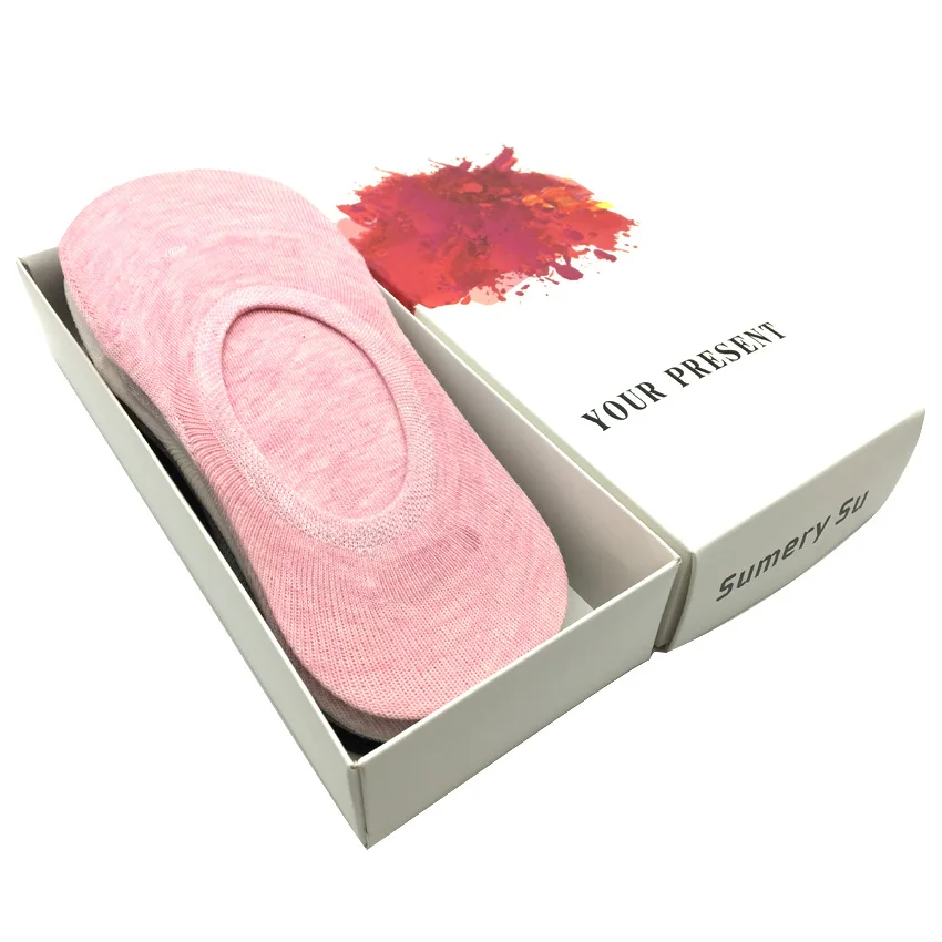 5 пар/лот хлопковые носки женские тапочки яркие однотонные Повседневные до