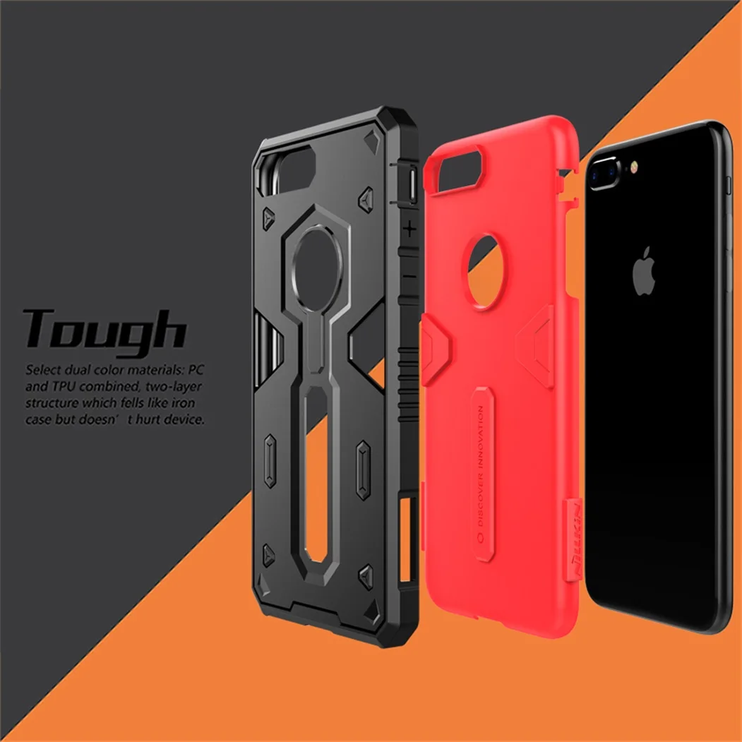 Чехол для iphone 7 8+ Plus, чехол из натуральной кожи Nillkin Defender 2, роскошный чехол из ТПУ+ поликарбоната, защитная задняя панель для телефона, чехол для iphone 8 7 Plus