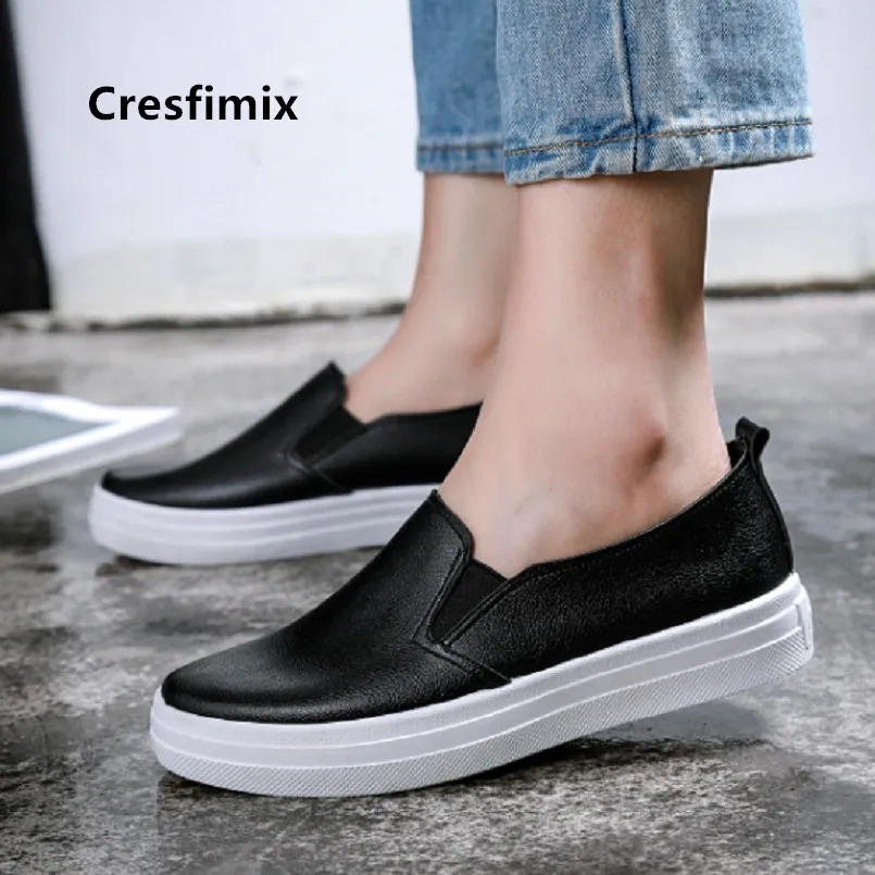 Туфли женские Cresfimix искусственная кожа на плоской платформе Повседневная
