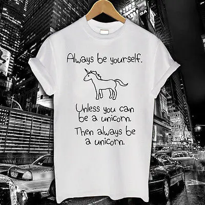Хлопковая футболка с надписью всегда будь собой если вы не можете быть