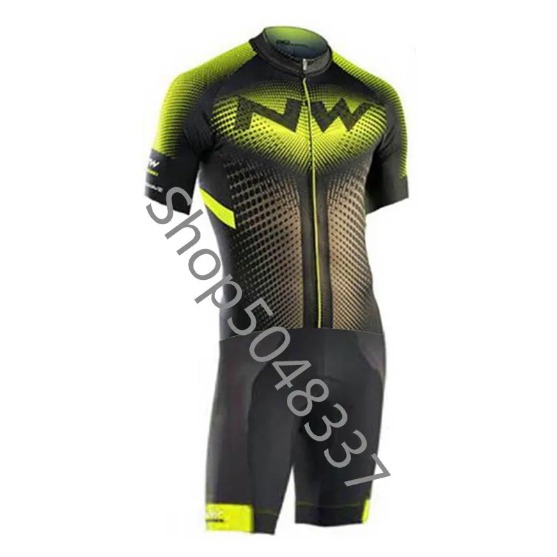 4 NW триатлон костюм для велоспорта Skinsuit Быстросохнущий короткий рукав Велоспорт Джерси Мужская велосипедная Одежда Майо ciclismo hombre - Цвет: 4