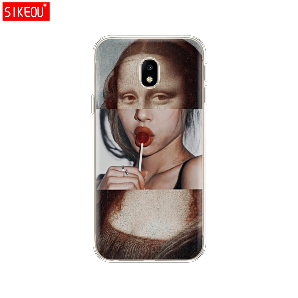 12100 Phone Case For Samsung Galaxy J5 J530F J5 Pro Case Soft TPU Silicone shell Cover for Samsung J5 J530 cover flower - Цвет: 12100