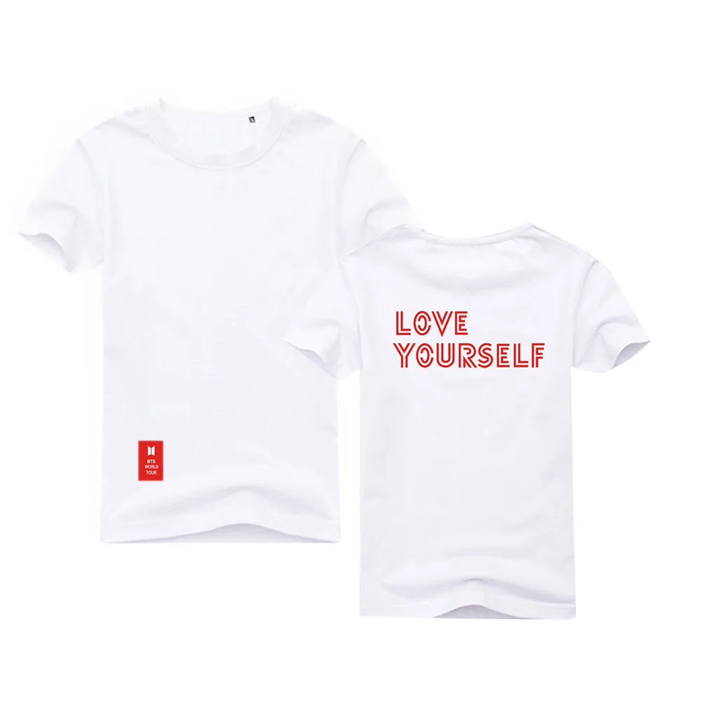 Новый Kpop Love Yourself ответ World Tour Футболка короткий рукав мода обувь для мальчиков
