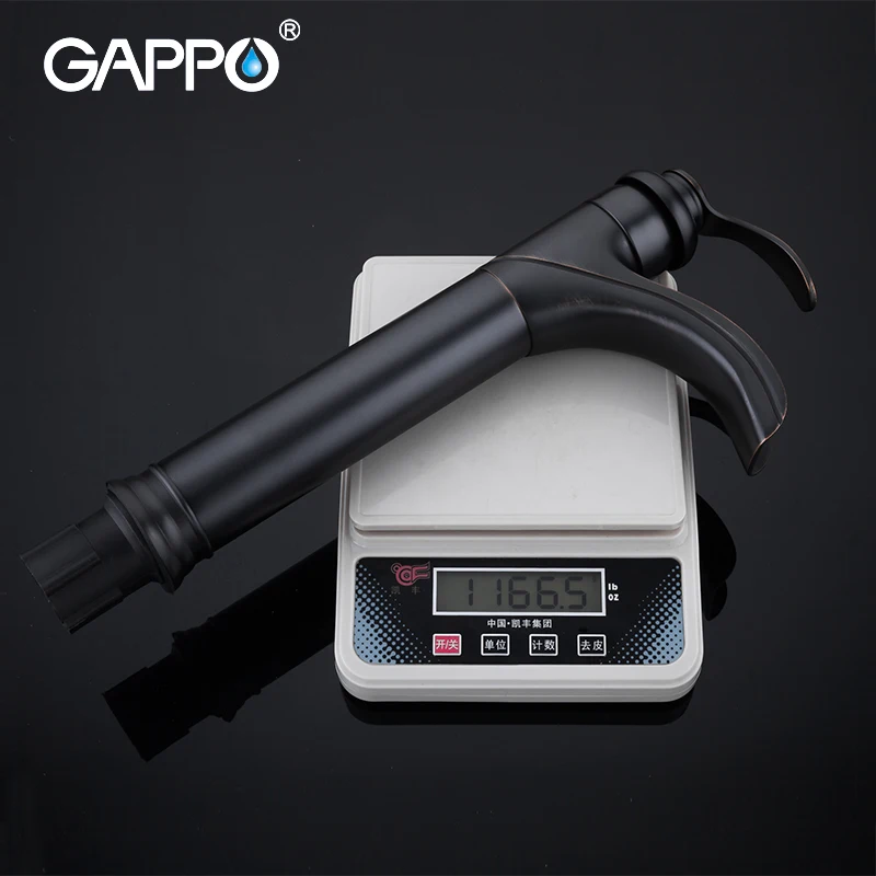 GAPPO смеситель для раковины черный высокий ванной комнаты смесители |