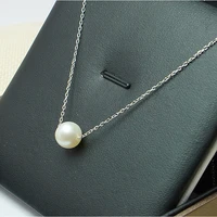 best selling fashion white elegant temperament single pearl pendant short choker necklaces jewelrywhite pearl chokers necklace
