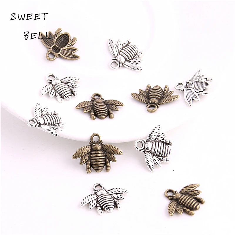 Подвеска в виде пчелы из цинкового сплава 50 шт. 16 х21 мм|jewelry butterfly|jewelry guildjewelry honey |
