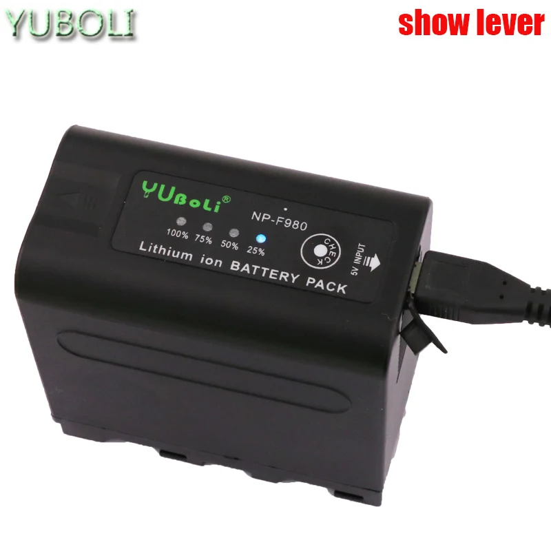 1battery Новое зарядное устройство батареи NP-F960 NP-F970 NP F970 NP F960 видеокамера мА/ч. аккумулятор NP-F980 NP F980 для sony NP-F550 F770 F750 F960 F970 F980 - Цвет: 1battery