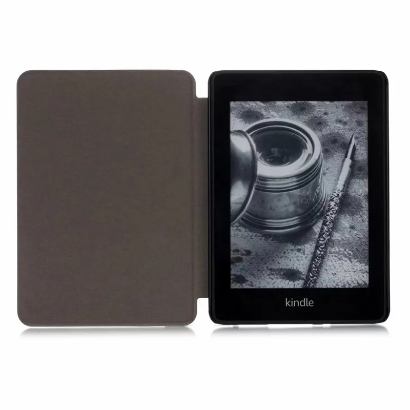 Умный чехол для Amazon Новый Kindle Paperwhite 4 2018 из искусственной кожи с принтом + Защитная