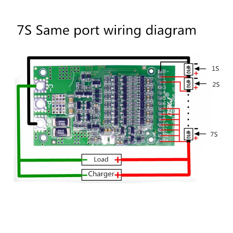 7S 25A BMS Board 24V 36V 48V Polymer Lithium/Ternary Lithium/ Iron Phosphate/LiFePo4 Universal Battery Protection | Электроника
