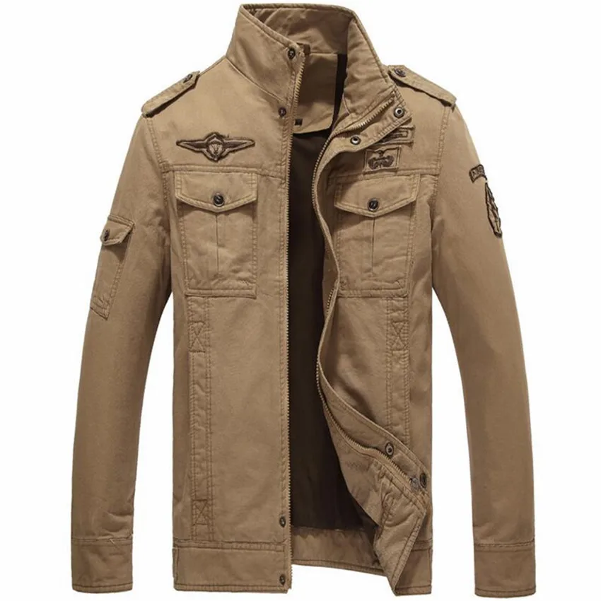 

Cotton Bomber Jackets Men 2018 Military Beige Jacket Men Spring Jackets Mens Coats Army Outdoors Army Jacket Homme Coat 6XL