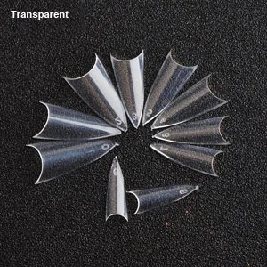 Transparent 500 шт./упак. остроконечная головка накладные ногти из акрила с французским дизайном Professional острые ногти полное покрытие маникюр накладные ногти советы - Цвет: Transparent