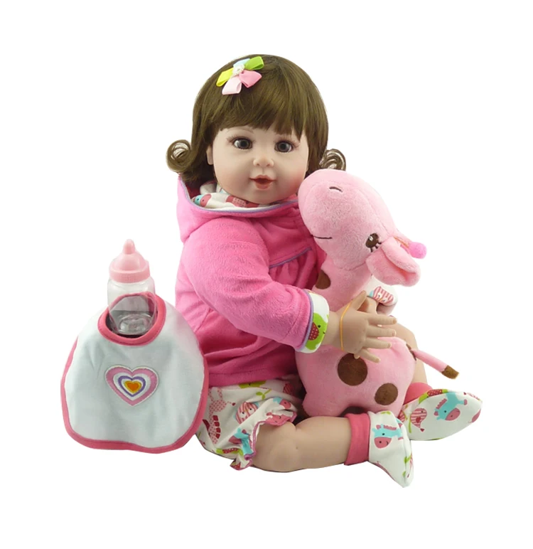 

20" New arrival Handmade Silicone vinyl adorable Lifelike toddler Baby Bonecas girl kid bebe doll reborn menina de silicone