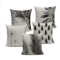 nordic style woven color flower tree sofa bed cushion decorative throw pillow square sofa printed pillow cover
