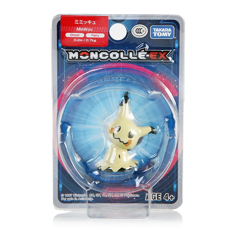 Мини игрушка Takara Tomy Pokemon Moncolle EX Sun Moon 4 см коллекция фигурок Mimikyu новинка в коробке