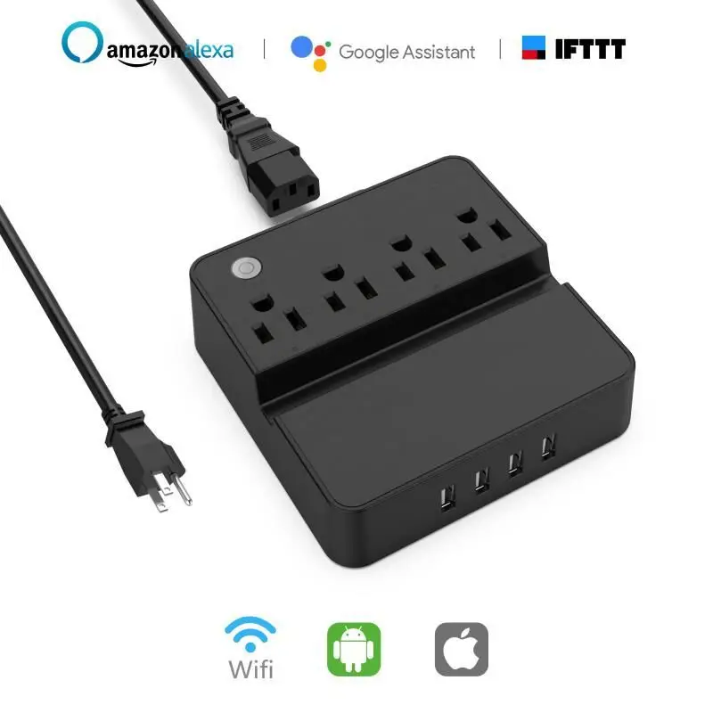 Youngable smart plug Разъем питания розетка Портативный Полосы переходник с 4 порта USB