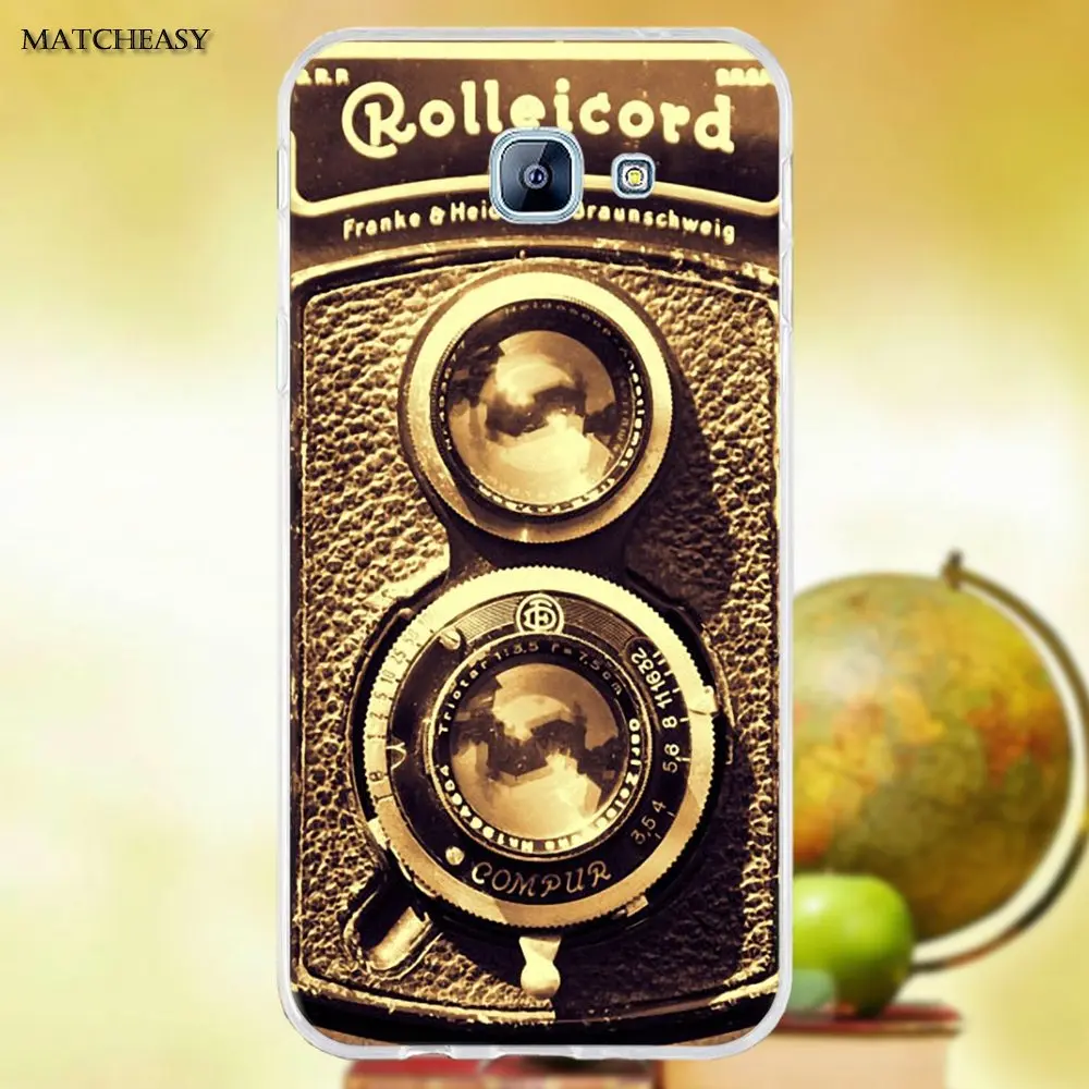 Oedmeb Rolleiflex винтажная Ретро камера для Samsung Galaxy A3 A5 A7 J1 J2 J3 J5 J7 2015 2016 2017 Мягкий ТПУ