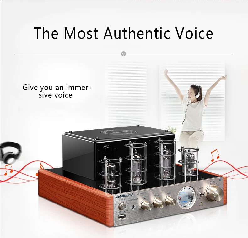 MS-10D MKII ламповый усилитель Черный hi-fi стерео усилитель 25 Вт* 2 вакуумный ламповый усилитель Поддержка Bluetooth и USB 220 В