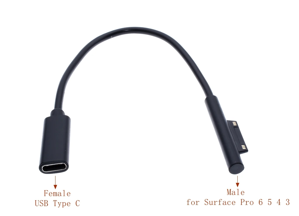 Usb type C PD зарядный кабель для microsoft Surface Pro 3 4 5 6 Go Штекерный разъем постоянного тока