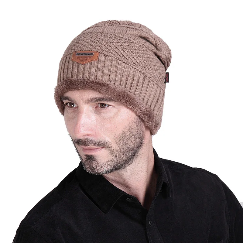 Шапочки вязать мужская зимняя шапка шапки Skullies капот зимние шапки для мужчин и для женщин шапочка открытый лыжи теплый багги Cap