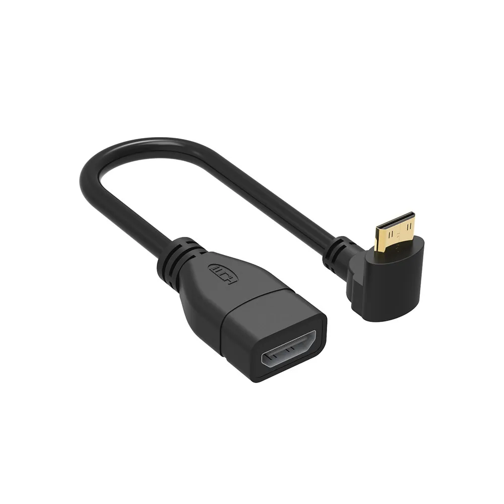 Противоположный правый угол 90 градусов мини HDMI мужчин и женщин HDMI конвертер адаптер кабель конвертер адаптер HDTV разъем XC1189