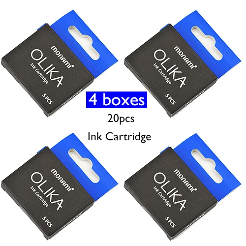 Корея monami OLIKA набор авторучек прозрачный разноцветный F Nib 0,5 мм каллиграфия Скрапбукинг Kawaii чернильная ручка для письма 02099F - Цвет: Blue Ink 4 Sets