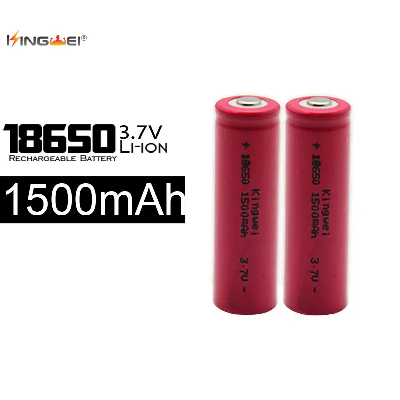 4 шт./лот Red kingwei 1500 мАч 18650 аккумуляторная батарея 3 7 В литий-ионный аккумулятор