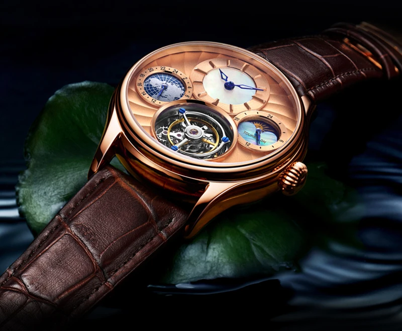 Tourbillon механические часы мужские Лидирующий бренд часы сапфировые зеркальные оригинальные Tourbillon полые Движение Мужские t Moon Phase модные часы