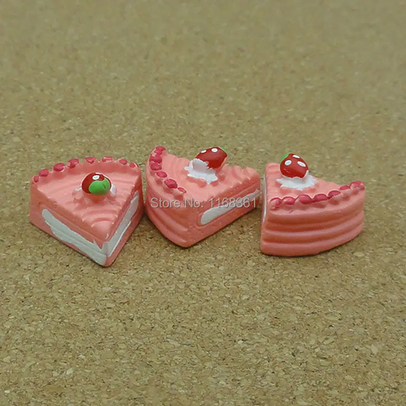 1pcs/lot resin pink strawberry one layer cake 15mm Cabochons Scrapbooking Hair Bow Center Card Frame Making Craft DIY B008-8