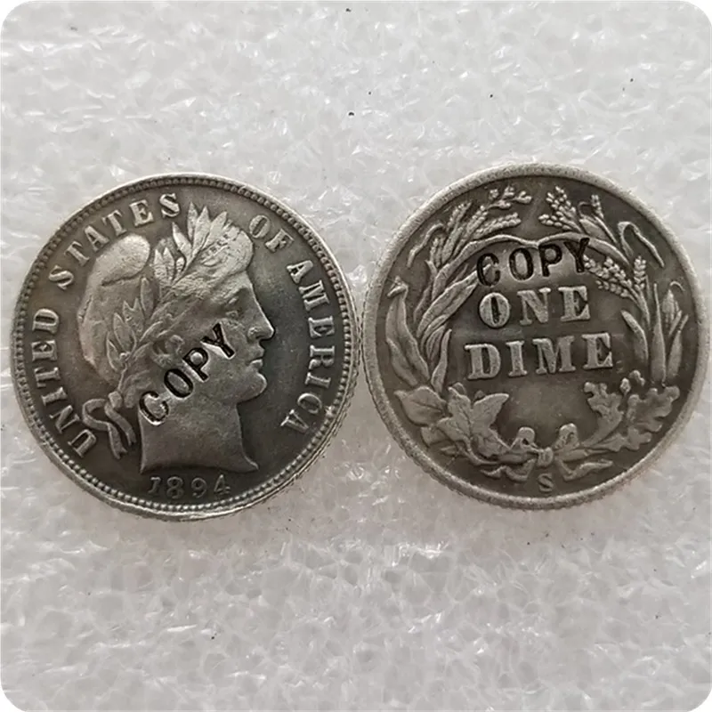 США 1894 P S O Barber Liberty Head Dime копия памятных монет Реплика медаль коллекционные