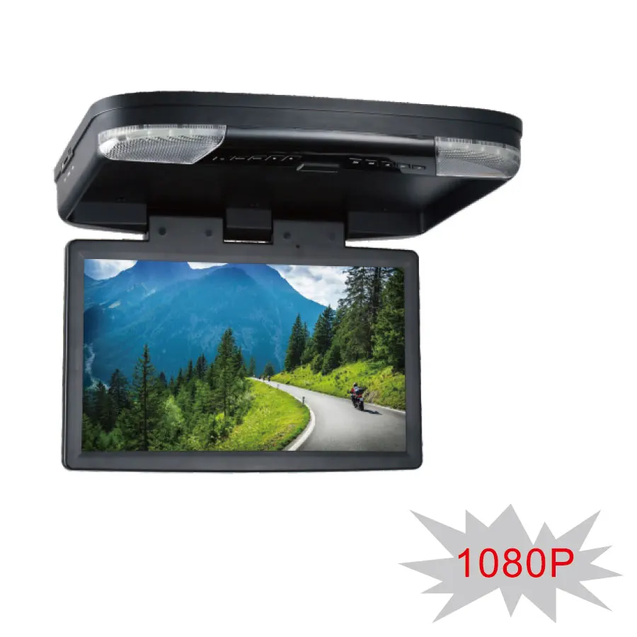 15 ''HD 1080P видео Автомобильная крыша откидной тонкий монитор верхний dvd плеер|dvd