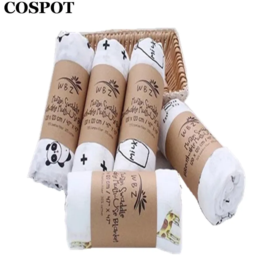 Пеленка для новорожденных COSPOT из муслина мягкое 100% хлопка двойная марля новинка