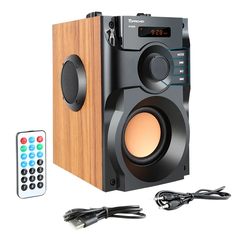 yellow speaker TOPROAD портативный Bluetooth динамик большой мощности беспроводной стерео сабвуфер тяжелый бас динамик s звуковая коробка Поддержка FM радио TF AUX USB - Цвет: yellow speaker
