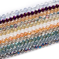50 piece ab color 96 cut faceted crystal glass spacer beads for handmade bracelet necklaces diy jewelry making 6 10mm