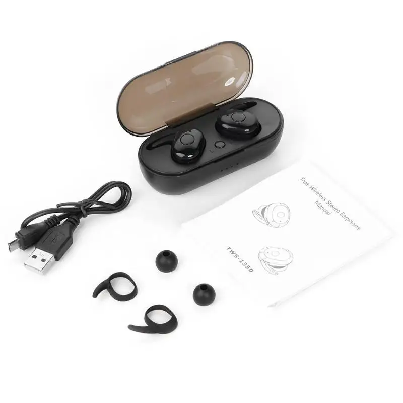 

TWS-1350 Bluetooth 5.0 Wireless Earphones Headphones with Mic Charging Box