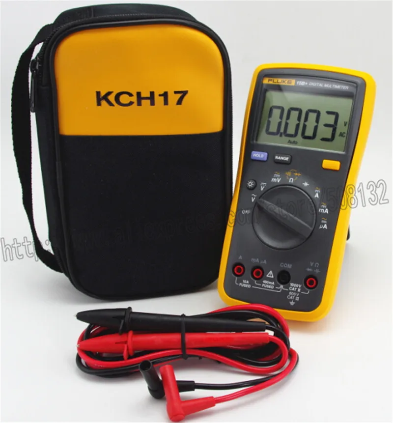 FLUKE 15B + цифровой мультиметр тестовый er DMM с тестовыми проводами TL75 мягкий чехол KCH17|fluke 15b|digital multimeter testerdigital |