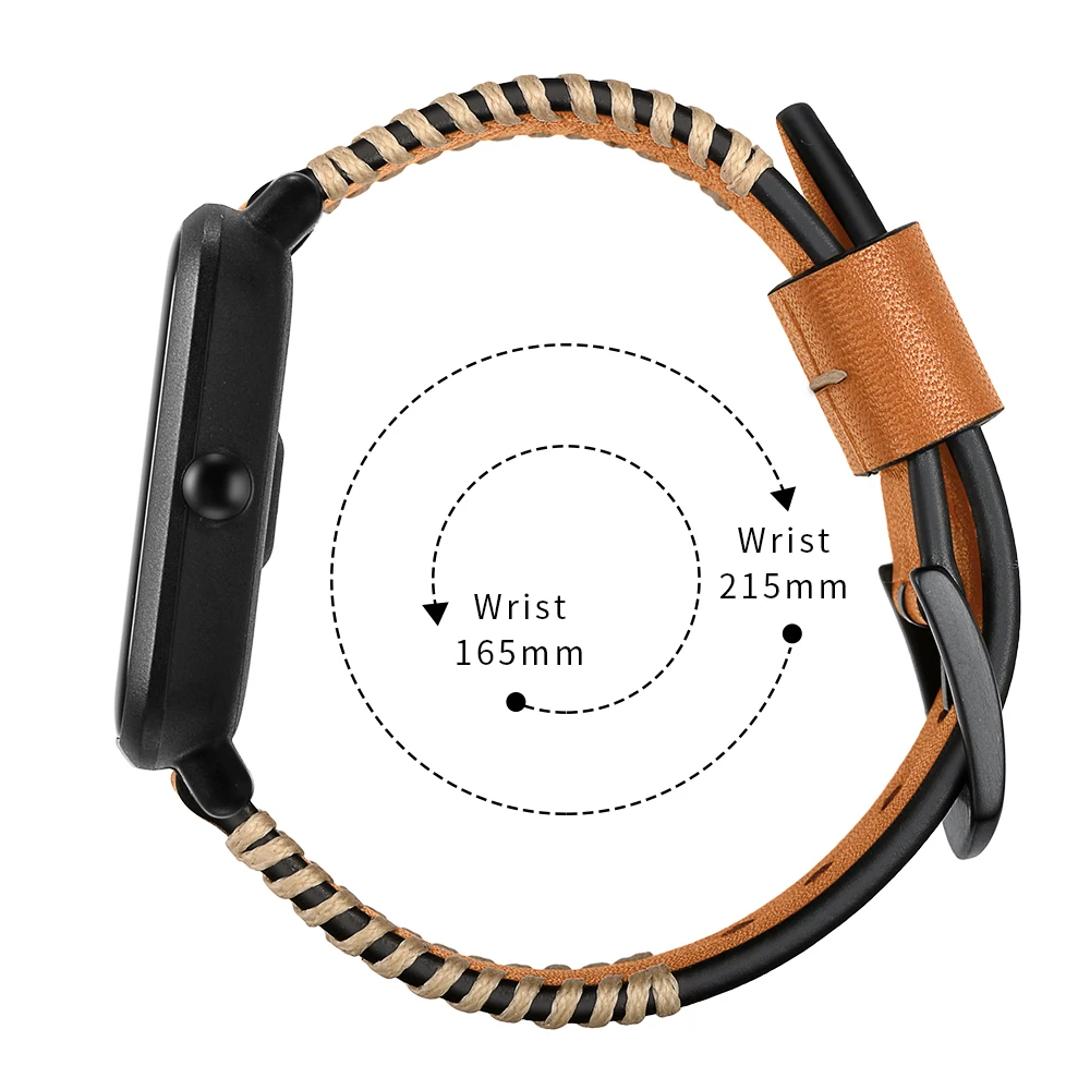 Ремешок из натуральной кожи для часов Huami Amazfit ремешок Bip SmartWatch для amazfit Stratos 2 Pace gts gtr 47 мм браслет ремешок