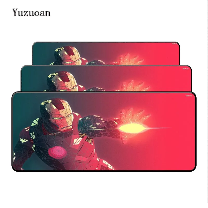 Yuzuoan 900*400*5 мм большие коврики резиновый коврик оверлок край игровой для мыши XL