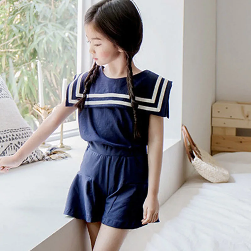 Школьный комплект с шортами для маленьких девочек лето 2018 спортивные костюмы