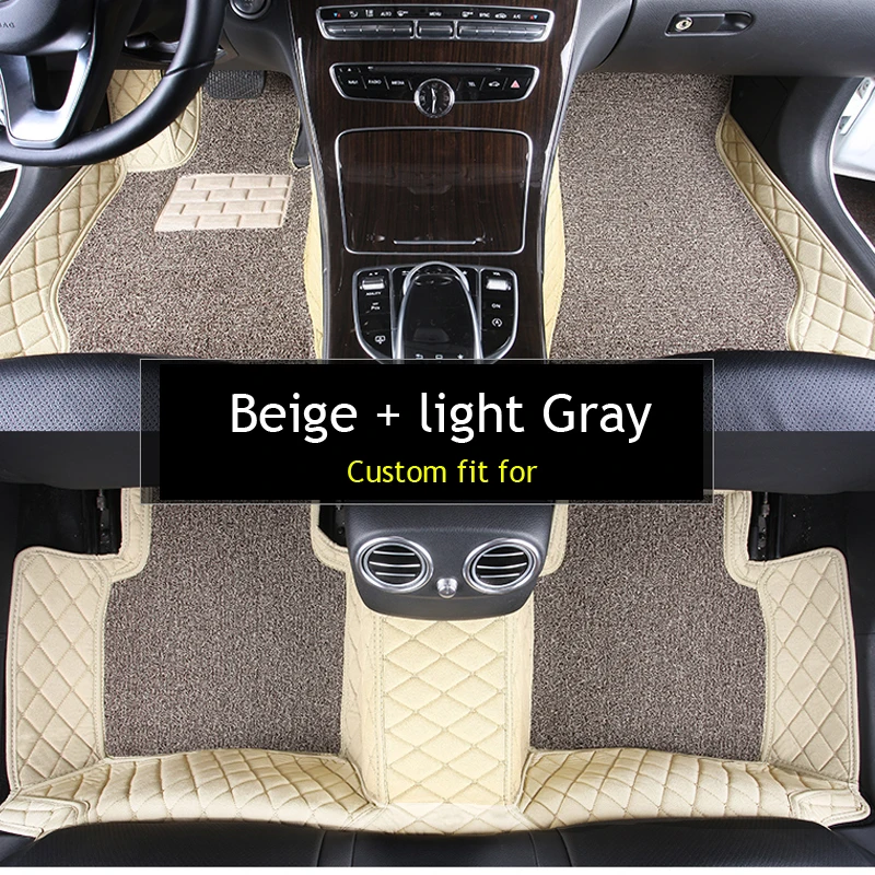 Бесплатная доставка роскошные двухслойные тканевые автомобильные коврики для