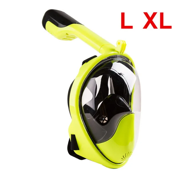Yellow L XL Маска для дайвинга, подводная противотуманная маска для подводного плавания, маска для подводного плавания для мужчин и женщин - Цвет: Yellow L XL