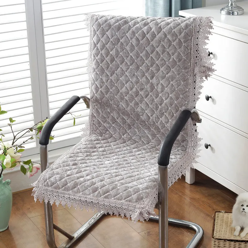 Gray lace Зимняя интегрированная Подушка для стула, современный стиль, подушка для стула Boss, утолщенная подушка для дивана, автомобильного сиденья, мягкая подушка для сидения, супер мягкая подушка для сидения - Цвет: Gray lace