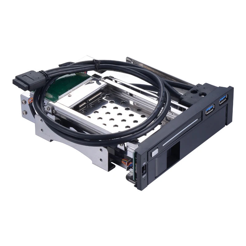 2,5 дюйма+ 3,5 дюйма SATA Внутренний HDD/SSD Антивибрационная Мобильная стойка для 5,25 дюйма оптического пространства ПК с USB3.0 портом с горячей заменой