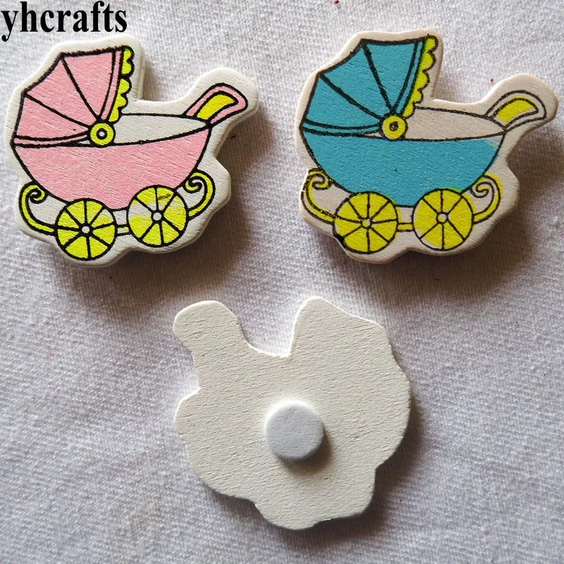 

10PCS/LOT New baby cradle wood stickers Kindergarten decorative stickers Kids diy crafts Fridge stickers Wall stickers Toys OEM